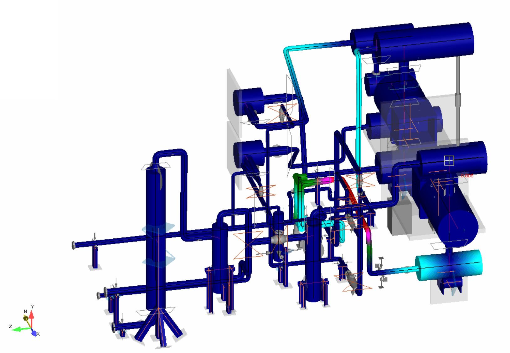 Карта вибраций трубопровода